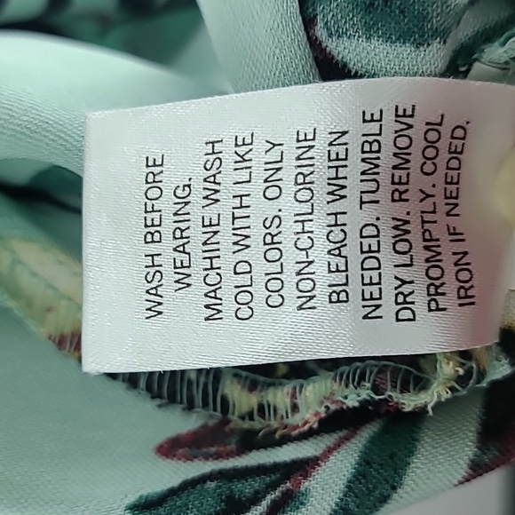 EVRI Women's Green Floral Open Kimono - Size 0X - Picture 7 of 11